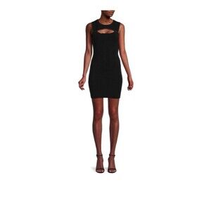 Herve Leger Ottoman Crystal Trim Mini Dress NWOT Medium black